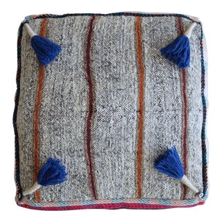 Turkish Hand Woven Floor Pouf Cover For Sale