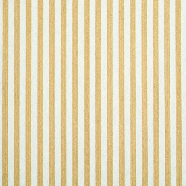 Schumacher Sample - Schumacher Edwin Stripe Narrow Wallpaper in Wheat For Sale - Image 4 of 4