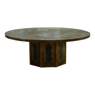 Mid-Century Modern Chan Coffee Table by Laverne, Brass & Pewter, 1965 For Sale