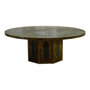 Mid-Century Modern Chan Coffee Table by Laverne, Brass & Pewter, 1965