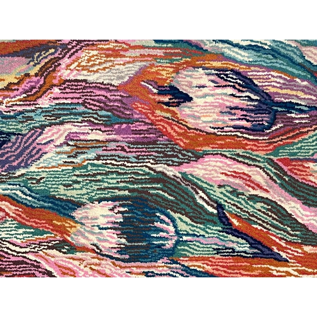 1990s Handmade Missoni Rug with Decor Tulip, 1993 For Sale - Image 5 of 13