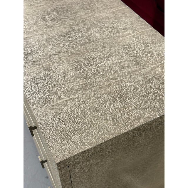 Mitchell Gold and Bob Williams Faux Shagreen Solange Chest For Sale - Image 12 of 18