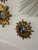 Vintage Mid 20th Century 12.5" Gilded Sunburst Accent Wall Mirror For Sale - Image 18 of 18