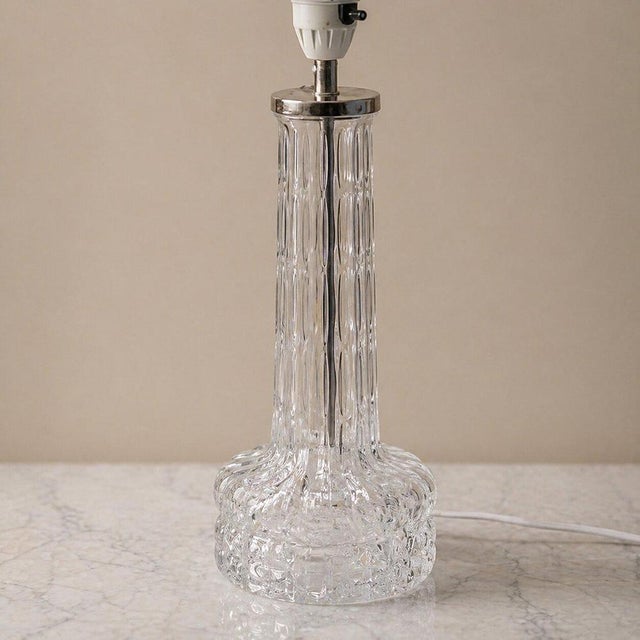 Crystal Table Lamps by Carl Fagerlund for Orrefors, Sweden, 1960s, Set of 2 For Sale - Image 6 of 9