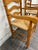 Late 20th Century Vintage Country French Style Solid Oak Ladder Back Handwoven Rush Seat Armchairs For Sale - Image 5 of 10