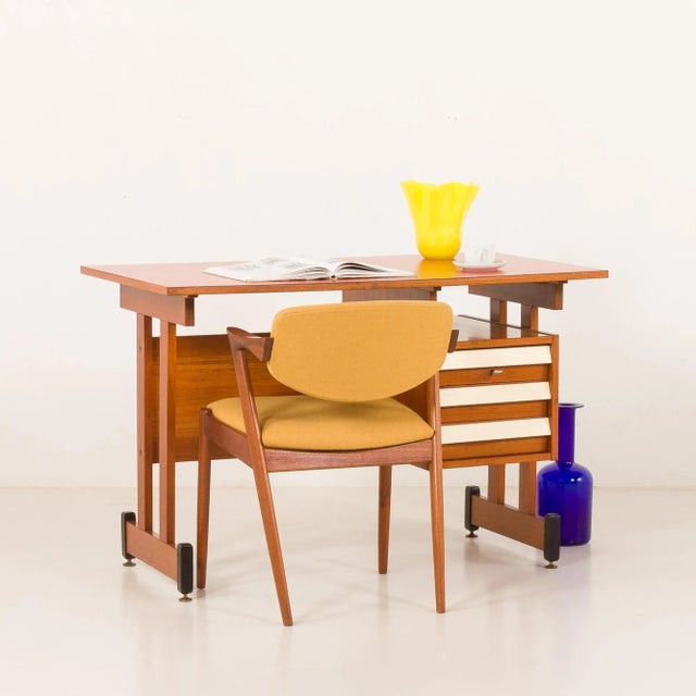 Mid-Century Modern Mid-Century Modern Italian Desk in Teak, 1960s For Sale - Image 3 of 18