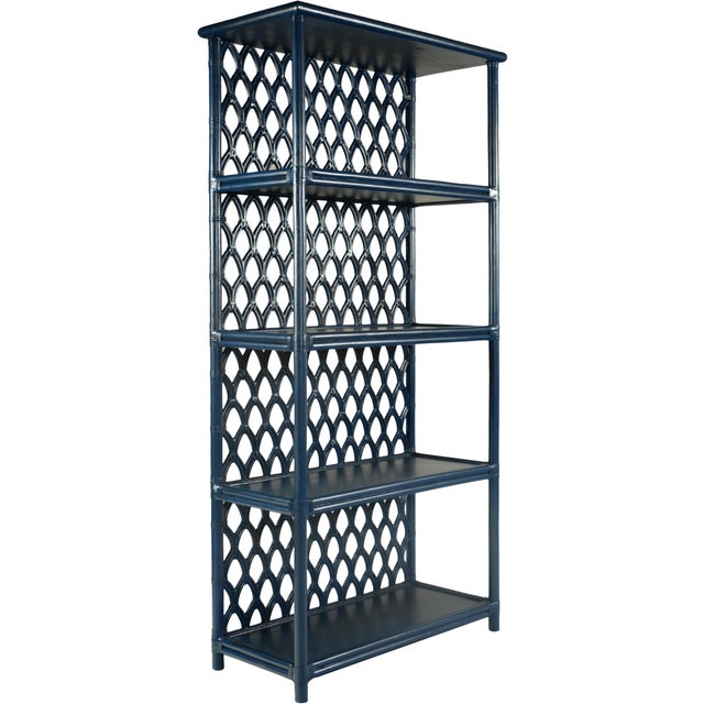 Coastal Casablanca Etagere - Navy Blue For Sale - Image 3 of 3
