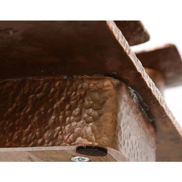 1970's Hammered Copper Modernist Candle Holder For Sale In New York - Image 6 of 12