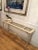 Altavista Lane Virginia USA Faux Bamboo Console Sofa Hall Table, c. 1960s. Chinoiserie-style frame is lightly distressed...