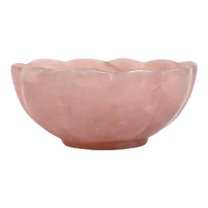 Rose Quartz Lotus Bowl 8"