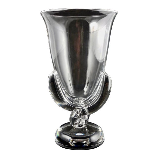 Steuben Glass Vase by George Thompson For Sale