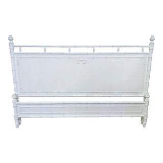 Superb English Regency Bamboo Style Williams Sonoma King Size Bed - Hampstead For Sale