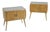 Mid-Century Modern Curved Light Wood Bedside Tables, Italy, 1950s, Set of 2 For Sale