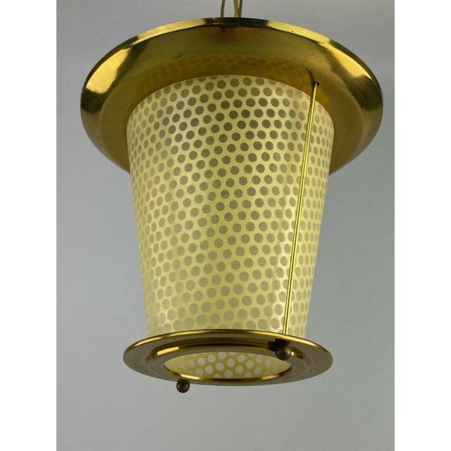 Metal Mid-Century Brass Ceiling Lamp For Sale - Image 7 of 12
