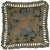 Contemporary Aubusson Leaves Throw Pillow With Tassel Trim For Sale - Image 3 of 3