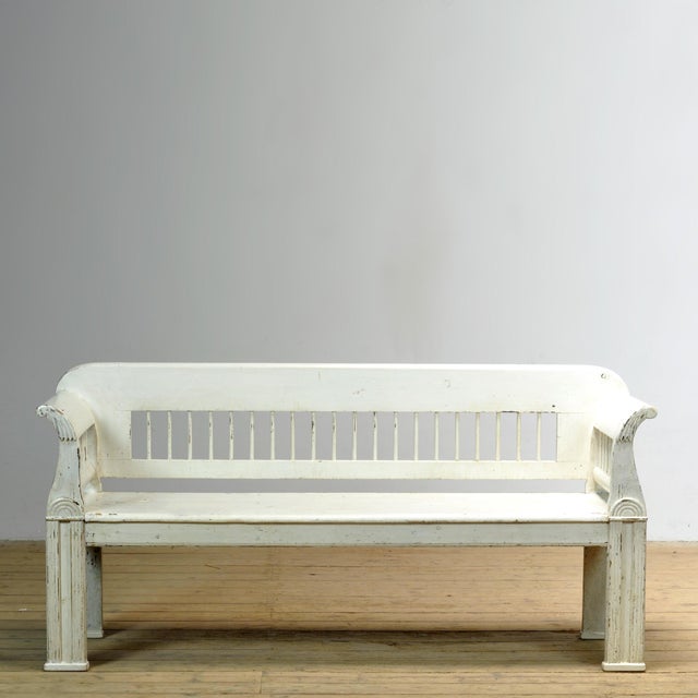 A charming, authentic Hungarian bench from circa 1900 — a beautiful piece of craftsmanship with character and history. The...