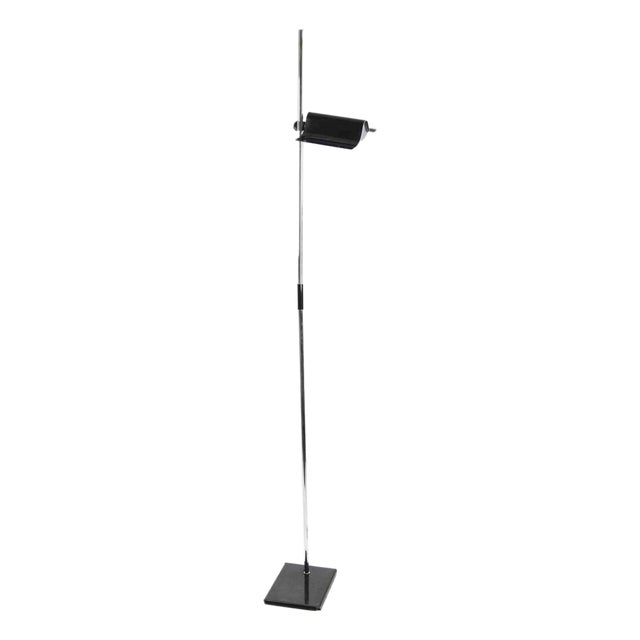 Vintage Minimalist Chrome Floor Lamp, Italy, 1970s For Sale