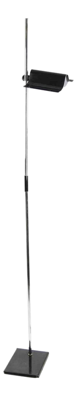 Vintage Minimalist Chrome Floor Lamp, Italy, 1970s