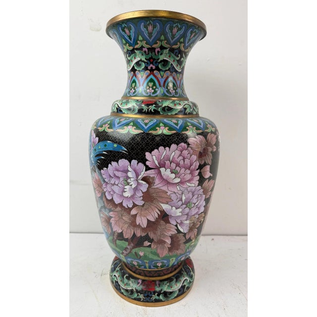 Monumental Chinese Cloisonne Enamel Vase For Sale In New York - Image 6 of 13