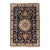 Pasargad DC Navy Blue Handknotted Silk & Wool Rug For Sale