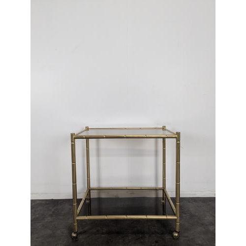 Bamboo Rolling Serving Cart, 1970s, in Very Good conditions.