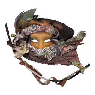 Dominique Caron Handmade Leather Art Mask For Sale