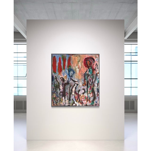 Abstract Framed Modern Abstract Painting by Roderick Coles For Sale - Image 3 of 12