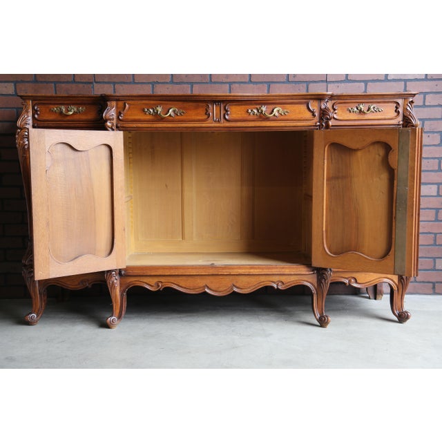 Antique French Marble Top Sideboard With Mirror Top For Sale - Image 9 of 9