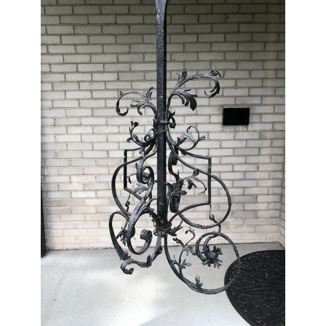 French Hand Forged Wrought Iron Cremaillere Kitchen Tool Holder For Sale - Image 11 of 13