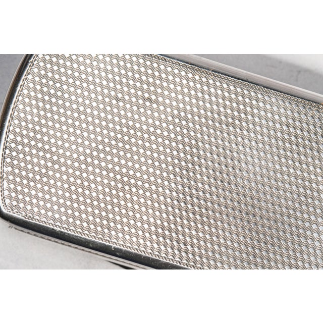 Intricate Engine Turned Pattern Antique Victorian 800 Silver Snuff Box Tobacciana For Sale - Image 13 of 13