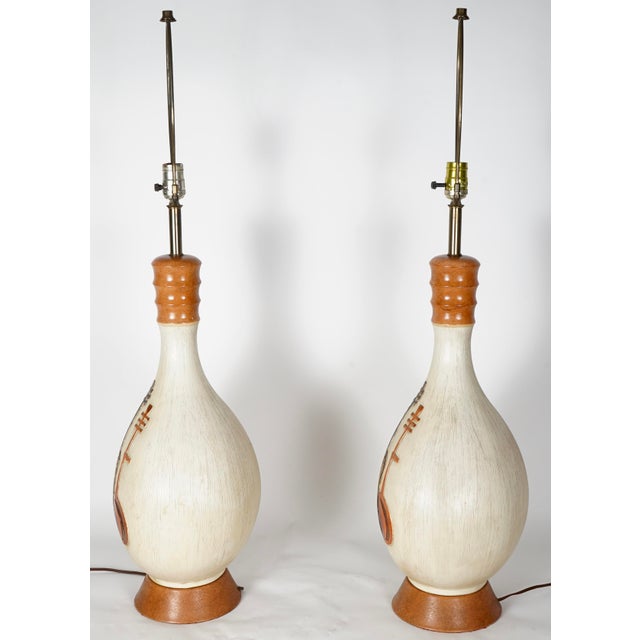 Mid-Century Modern Vintage Fortune Table Lamps Set of 2 For Sale - Image 3 of 11