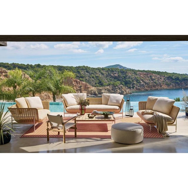 Esosoft Outdoor Sofa in Rattan and Stainless Steel by Antonio Citterio For Sale - Image 6 of 8