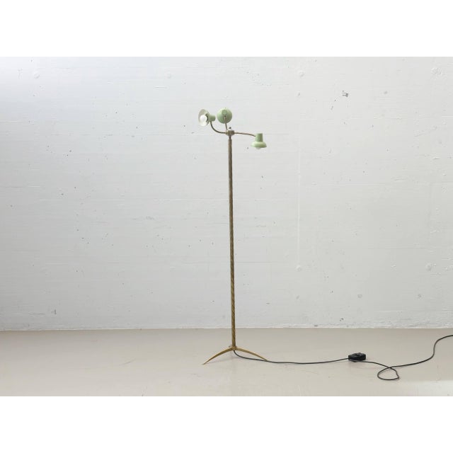 Vintage Three-Light Brass Floor Lamp, 1950s For Sale - Image 12 of 18