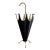 Vintage Metal Black and Gold Umbrella Motif Umbrella Stand For Sale