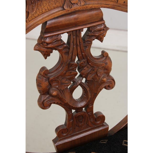 Pair Vintage Continental Figural Carved Armchairs For Sale - Image 18 of 18