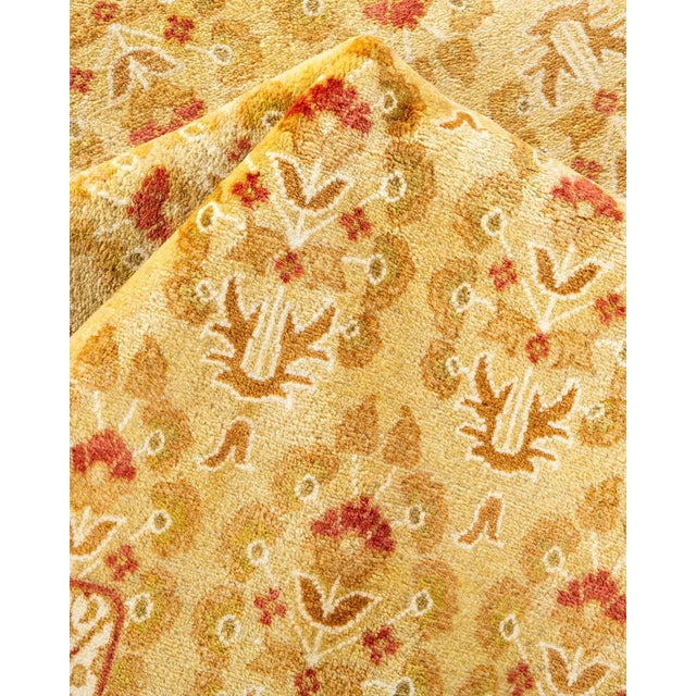 Textile Vintage Moroccan Hand Knotted Wool Area Rug, Yellow - 8'1" X 10'1" For Sale - Image 7 of 9