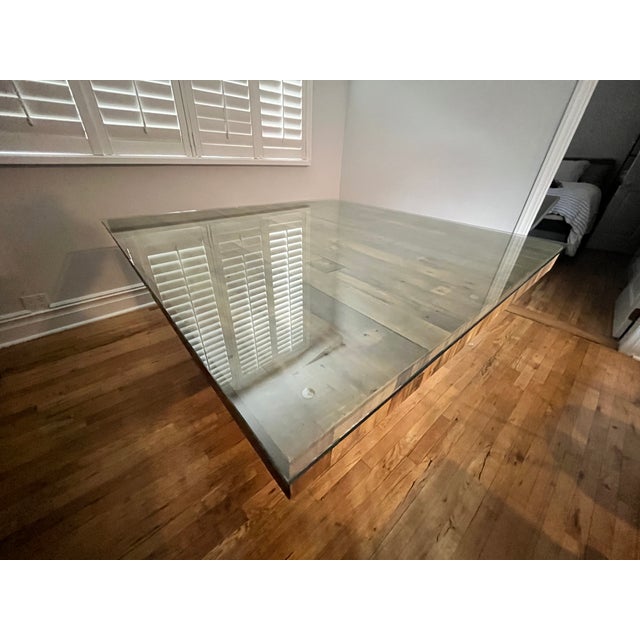 Brown Angora Square Dining Table For Sale - Image 8 of 11