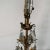 Mid 20th Century Gilded Wrought Iron and Wood Lamp With Crystals For Sale - Image 4 of 8