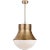 Precision Large Pendant in Antique-Burnished Brass with White Glass Designer: Kelly Wearstler Fixture Height: 19" Min....