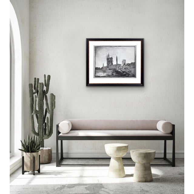 Leopold Halvoet, World War 1 Ww1 Trench Art, Belgian Soldier, Arras, France, 1915, Charcoal & Paper, Framed For Sale - Image 15 of 18