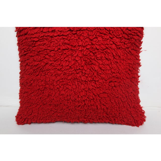 Art Deco Handmade Boho Chic Organic Wool Pillow -20'' X 20'' For Sale - Image 3 of 8