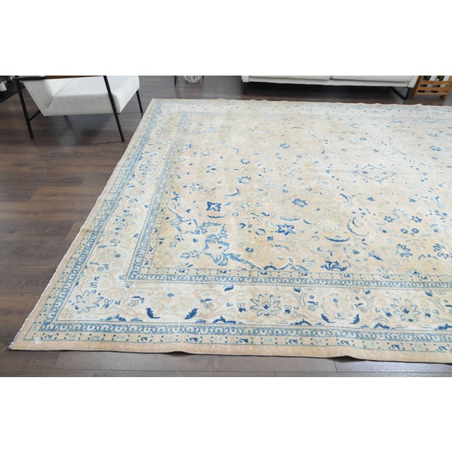 1970s Vintage Persian Handmade Wool Cotton Area Rug For Sale - Image 11 of 11