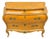 Antique Italian Rococo Louis XV Orange Painted Bombe Commode Chest of Drawers For Sale