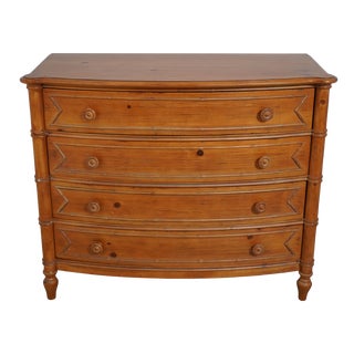 Ethan Allen Pine Bamboo Form 4 Drawer Chest For Sale