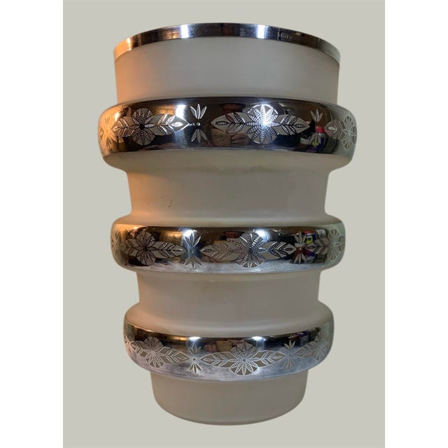 French Art Deco Sterling Silver Overlay Vase Circa 1920 For Sale - Image 4 of 7