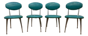 Mid Century Modern Shelby Williams Style Gazelle Model Cafe Dining Chairs - Set of 4