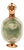 Perfume Bottle, Made of Glass and 15k Gold For Sale