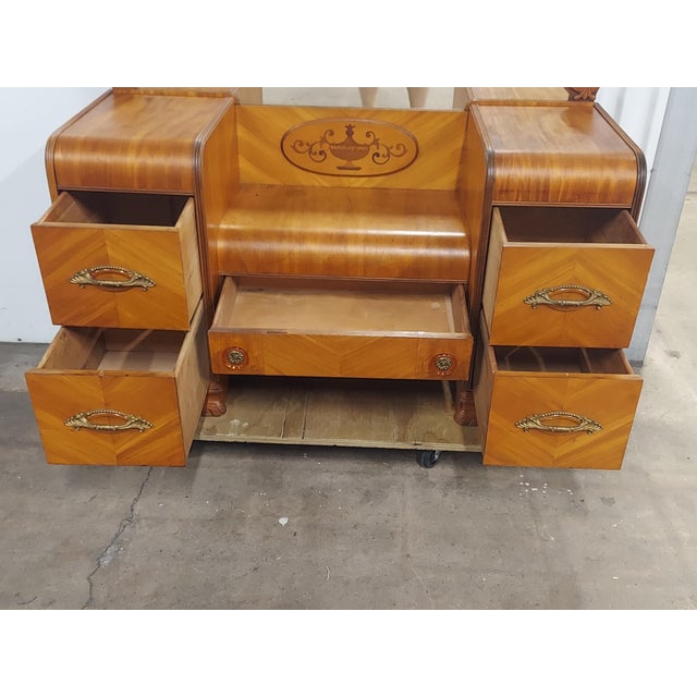 1930s Vintage Art Deco Waterfall Vanity Chairish