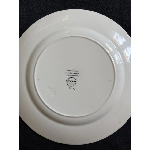 White Napoleon Ivy Wedgwood Vintage Plates - Set of 5 For Sale - Image 8 of 8