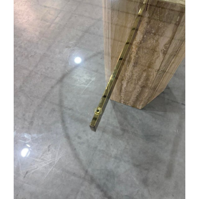 Postmod Italian Marble Glass Dining Table For Sale - Image 10 of 10